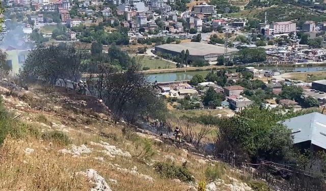 Başakşehir'de otluk alanda çıkan yangın söndürüldü
