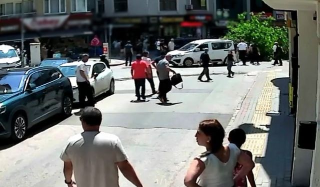 Devrilen tarihi çınar araca zarar verdi; yol trafiğe kapandı (2)