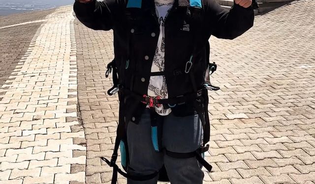 Down sendromlu Zekiye'nin yamaç paraşütü hayali gerçek oldu