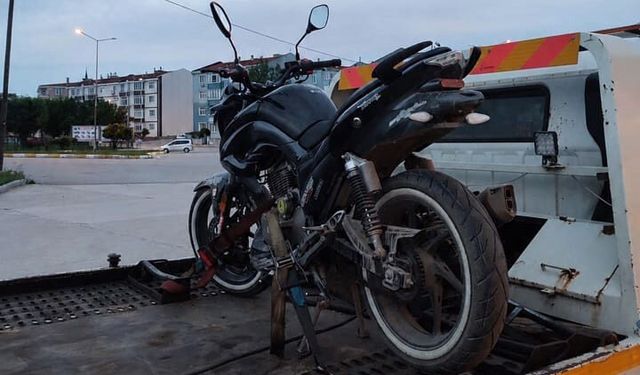 Edirne'de abart egzozlu motosiklet sürücüsüne 27 bin lira ceza
