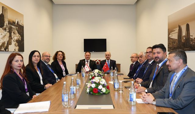 TBMM Başkanı Kurtulmuş, KKTC Cumhuriyet Meclisi Başkanı Öztürkler ile görüştü