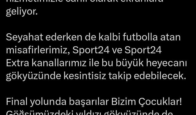 THY, Dünya Kupası maçlarını canlı yayınlayacak