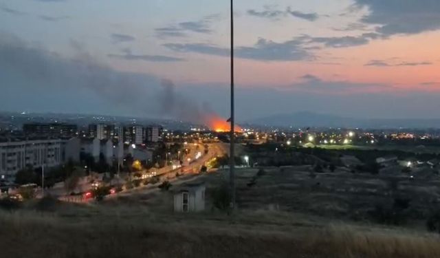 Ankara'da otluk arazide çıkan yangın söndürüldü