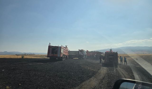 Bingöl'de anız yangını; 4 personel dumandan etkilendi