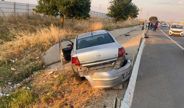 Edirne'de iki otomobil çarpıştı; 1 yaralı