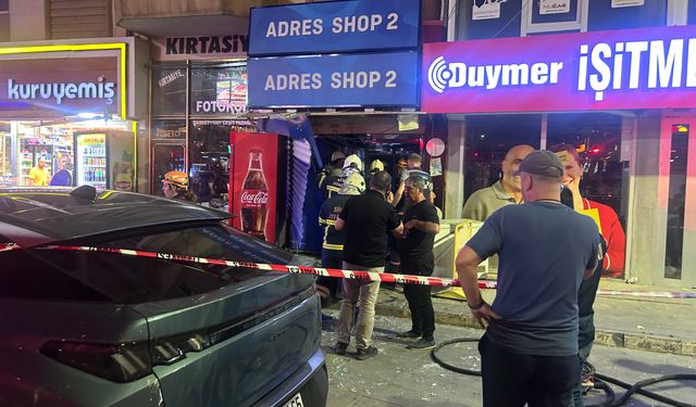 İş yerinde klima gazı patlaması hasara yol açtı