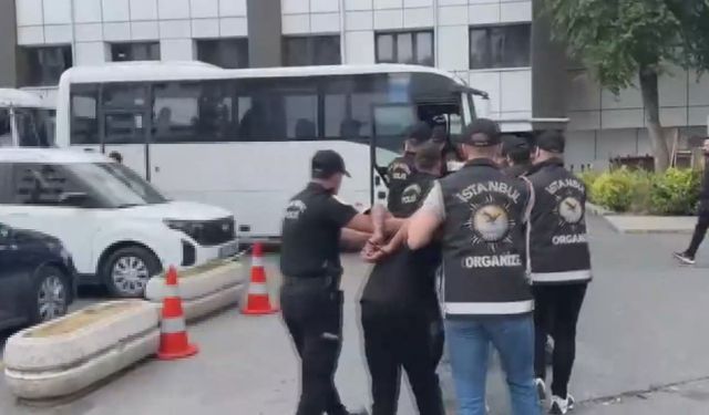 İstanbul'da 7 organize suç örgütüne düzenlenen operasyonda gözaltına alınan 28 kişi adliyeye sevk edildi