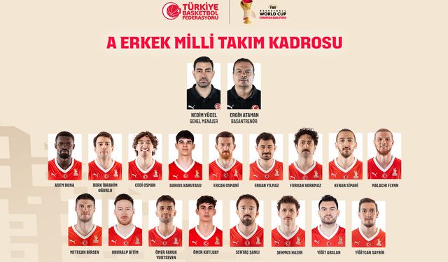 A Erkek Basketbol Takımı'nın Litvanya ve İzlanda maçlarının aday kadrosu belli oldu