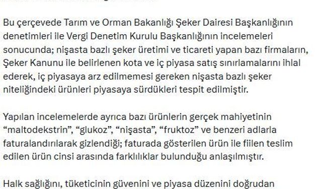 İstanbul merkezli 8 ilde 'şeker' soruşturması; 47 şüpheli ifadeye çağrıldı