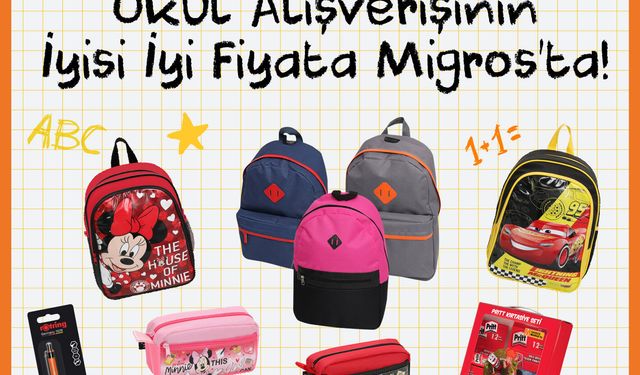 Migros'tan okula dönüş dönemine özel kırtasiye kampanyası
