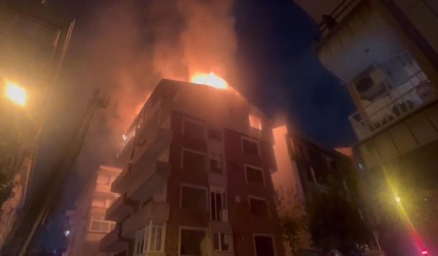 Güngören'de metruk binada çıkan yangın söndürüldü