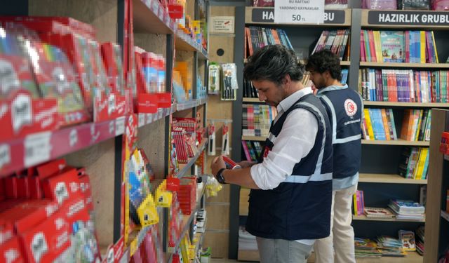 Kayseri'de kırtasiyelerde fahiş fiyat ve ürün güvenliği denetimi