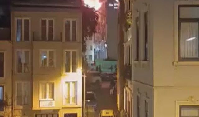 Beyoğlu'nda otelde yangın -1