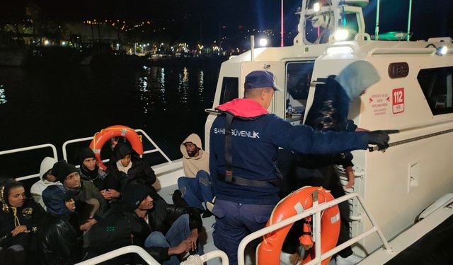 Bodrum'da 36 kaçak göçmen kurtarıldı