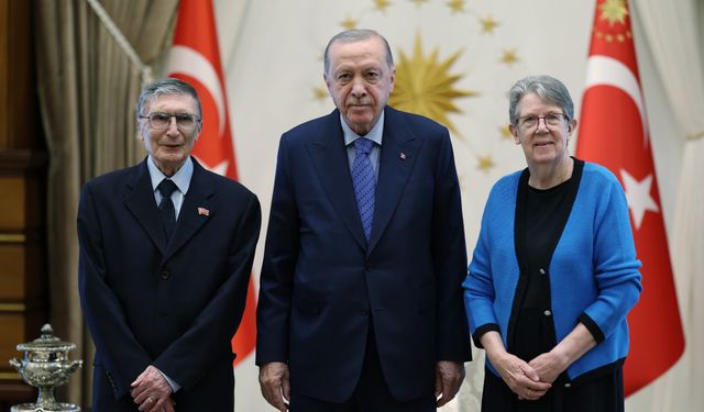 Cumhurbaşkanı Erdoğan, Aziz Sancar'ı kabul etti