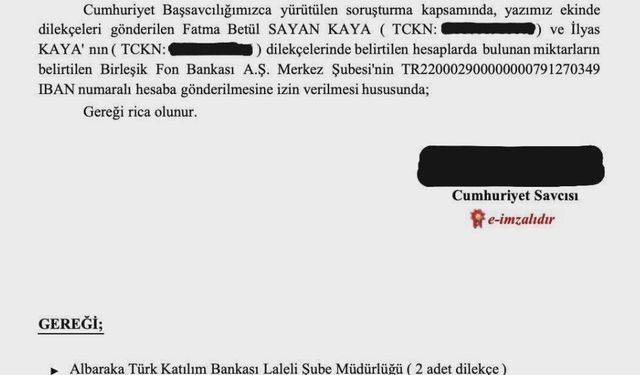 Fatma Betül Sayan Kaya ve eşinin gönüllü ödeme talebine başsavcılıktan izin verildi