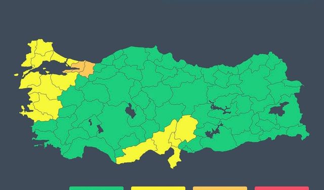 İçişleri Bakanlığı'ndan 'sağanak' ve 'fırtına' uyarısı