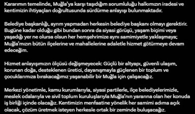 Muğla Büyükşehir Belediye Başkanı Aras, CHP'den istifa etti