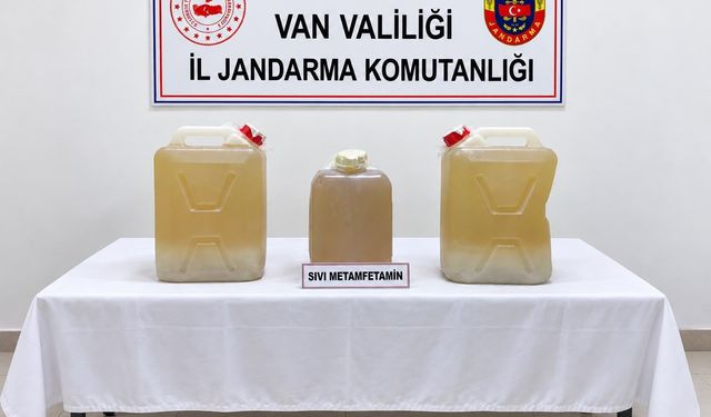Van'da 34 kilo sıvı metamfetamin ele geçirildi; 1 tutuklama