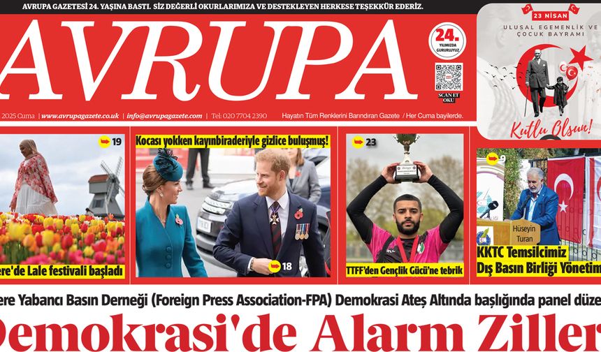 Avrupa Gazete, İngiltere, 18 Nisan 2025 Baskısı E-gazete
