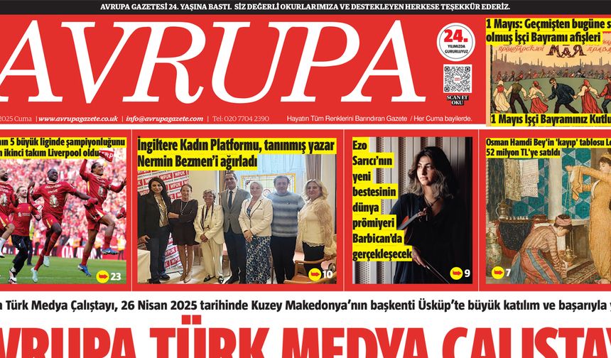 Avrupa Gazete, İngiltere, 2 Mayıs 2025 Baskısı E-gazete