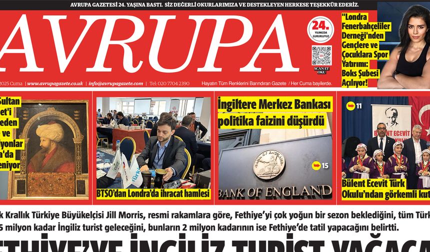 Avrupa Gazete, İngiltere, 9 Mayıs 2025 Baskısı E-gazete