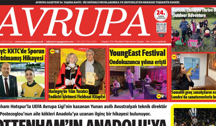 Avrupa Gazete, İngiltere, 30 Mayıs 2025 Baskısı E-gazete