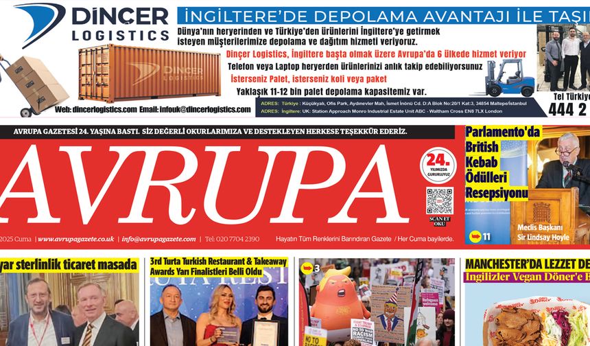 Avrupa Gazete, İngiltere, 19 Eylül 2025 Baskısı E-gazete