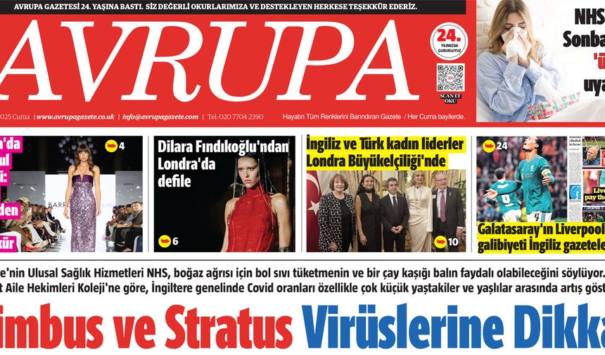 Avrupa Gazete, İngiltere, 3 Ekim 2025 Baskısı E-gazete