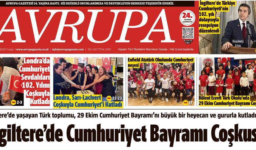 Avrupa Gazete, İngiltere, 31 Ekim 2025 Baskısı E-gazete