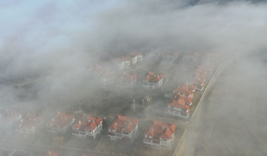 Sisle kaplanan Kastamonu havadan görüntülendi