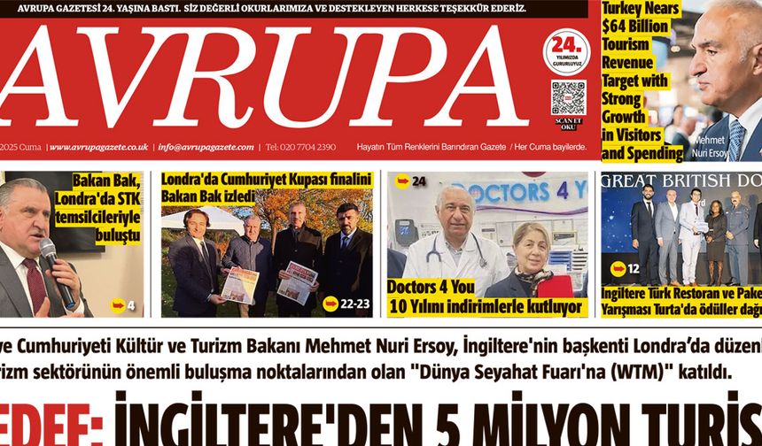 Avrupa Gazete, İngiltere, 7 Kasım 2025 Baskısı E-gazete