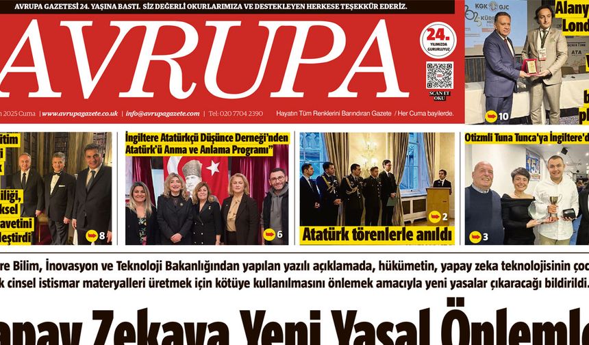 Avrupa Gazete, 14 Kasım 2025 Baskısı E-gazete