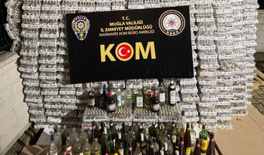 Muğla'da 104 bin 212 şişe kaçak içki ele geçirildi