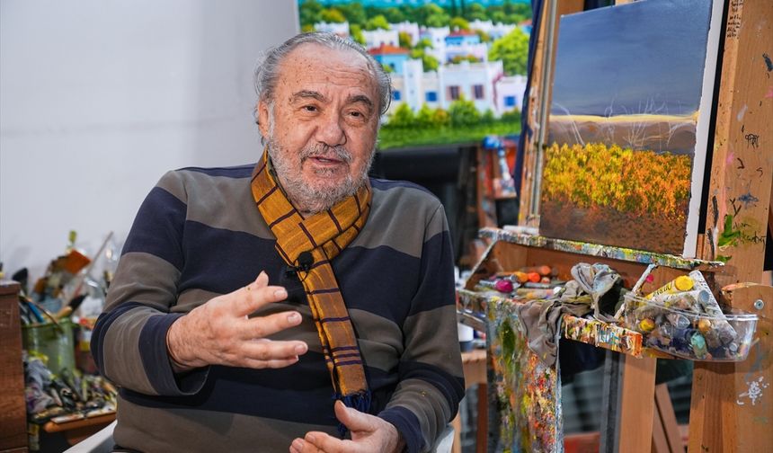 Ressam Gökçebağ, Cumhurbaşkanlığı Kültür ve Sanat Büyük Ödülü'ne layık görülmenin mutluluğunu yaşıyor
