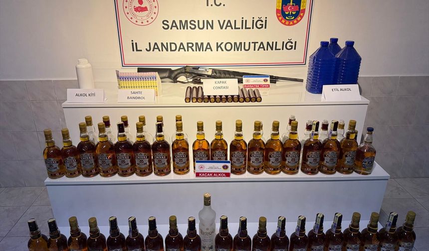 Samsun'da yılbaşı öncesi kaçak içki operasyonunda 1 kişi yakalandı