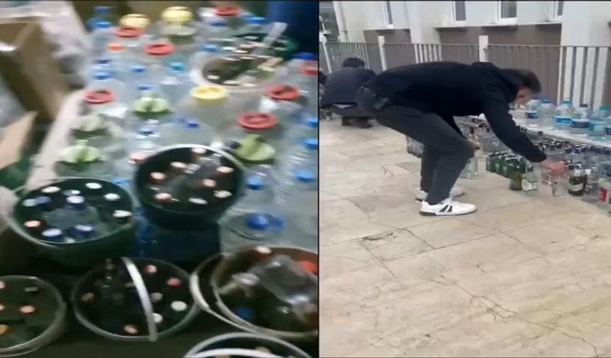 Amasya'da kaçak ve sahte alkol operasyonuna 2 tutuklama