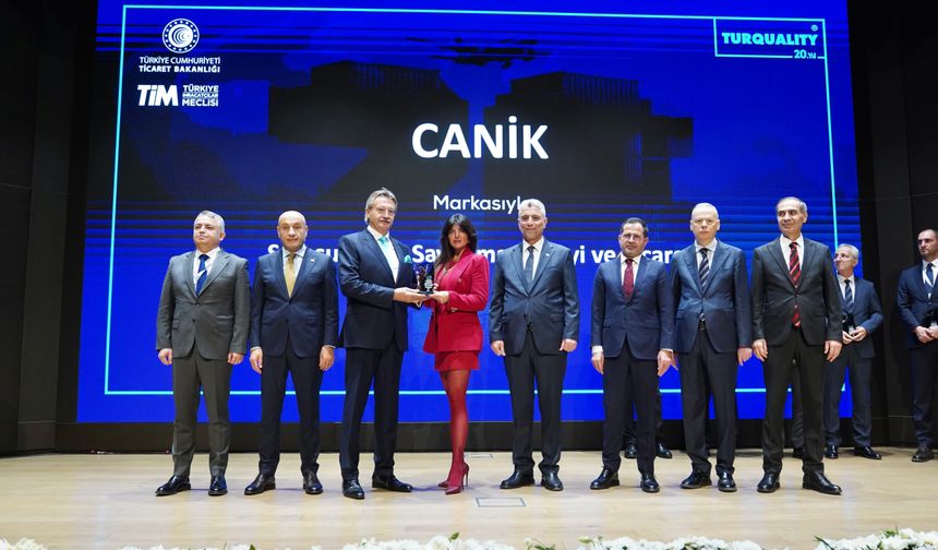CANiK, 'Uzak Ülkelere En Çok İhracat Yapan Turquality Şampiyonluğu'nu elde etti