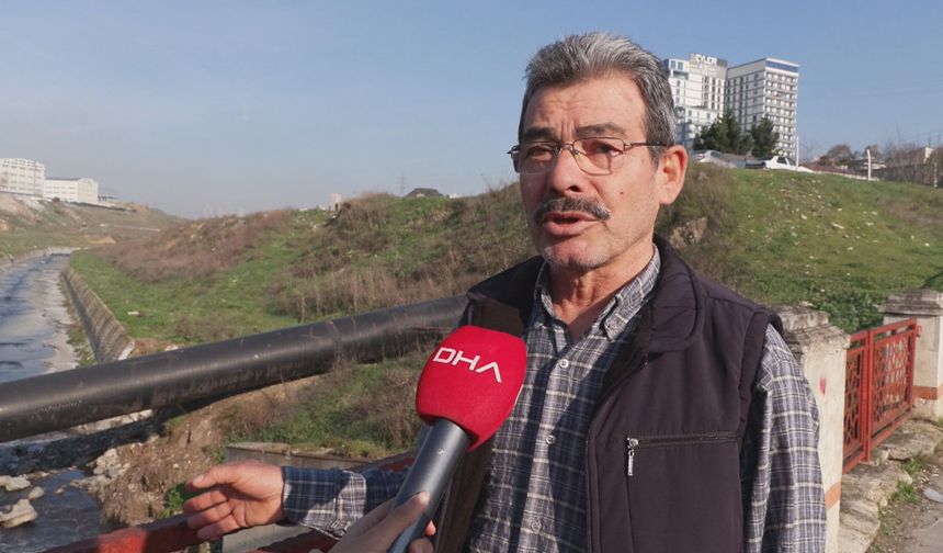 İstanbul- Haramidere'nin rengi kırmızıya döndü; mahalleli tepki gösterdi