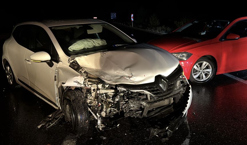 Kaza yapan alkollü sürücü, ağaçlık alana silah saklarken yakalandı