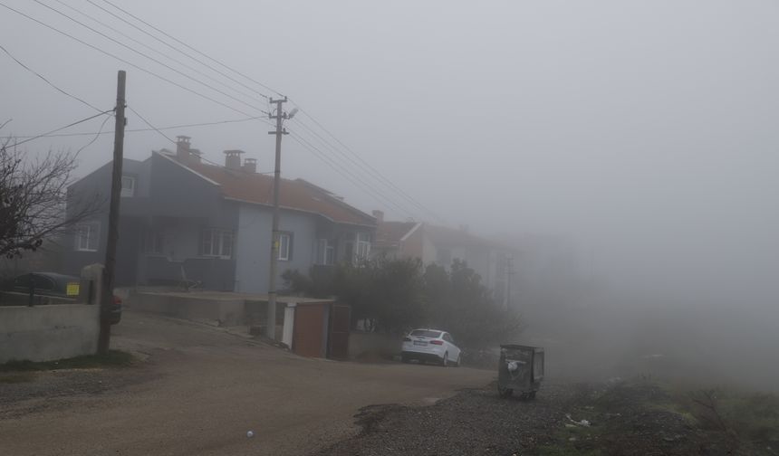 Keşan'da yoğun sis etkili oldu