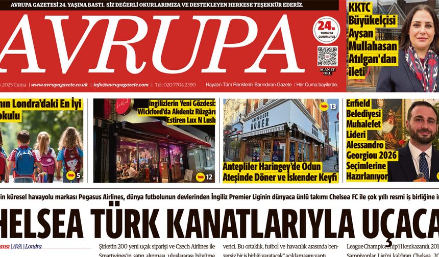 Avrupa Gazete, İngiltere, 26 Aralık 2025 Baskısı E-gazete