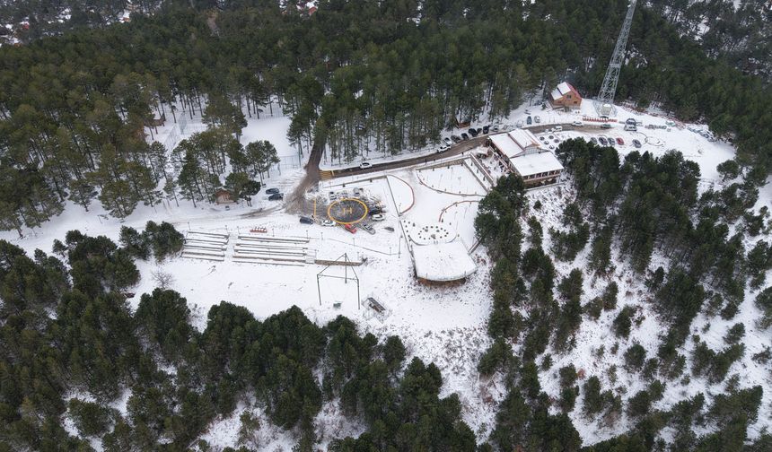 Amanos Dağları'ndaki kar manzarası dronla görüntülendi