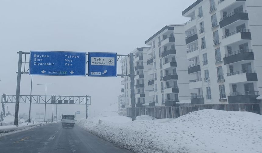 Bitlis-Baykan Devlet Yolu, ağır vasıta trafiğine kapatıldı