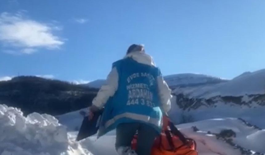 Kar kış demeden evlerdeki hastalara ulaşıyorlar