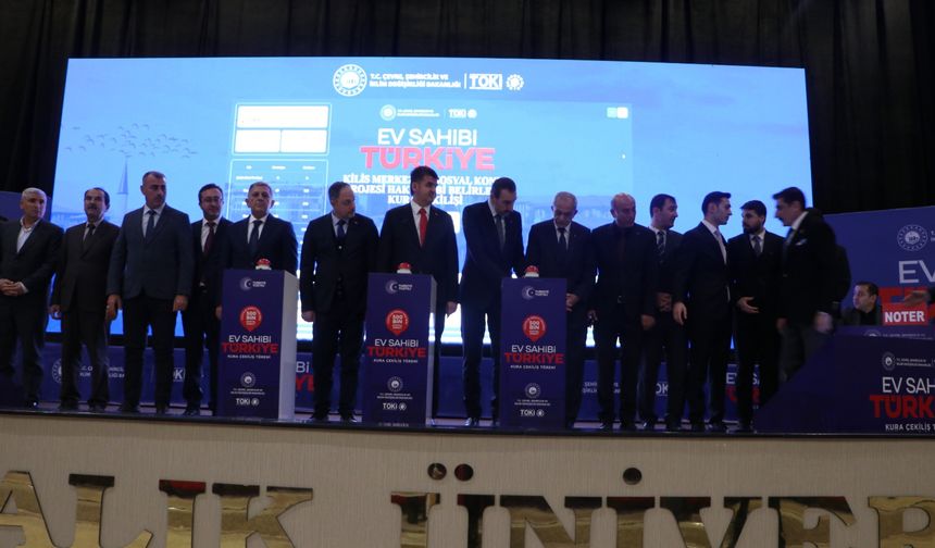 Kilis'te inşa edilecek konutların hak sahipleri kurayla belirlendi