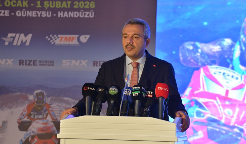 Rize'de Dünya Kar Motosikleti Şampiyonası'nın lansmanı gerçekleştirildi
