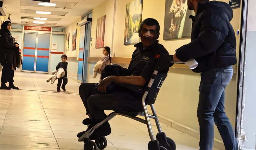 Tamir sırasında hava bastığı lastik patlayınca yaralandı