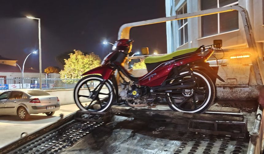 Trafiği tehlikeye atan motosikletlilere toplam 66 bin 206 lira ceza