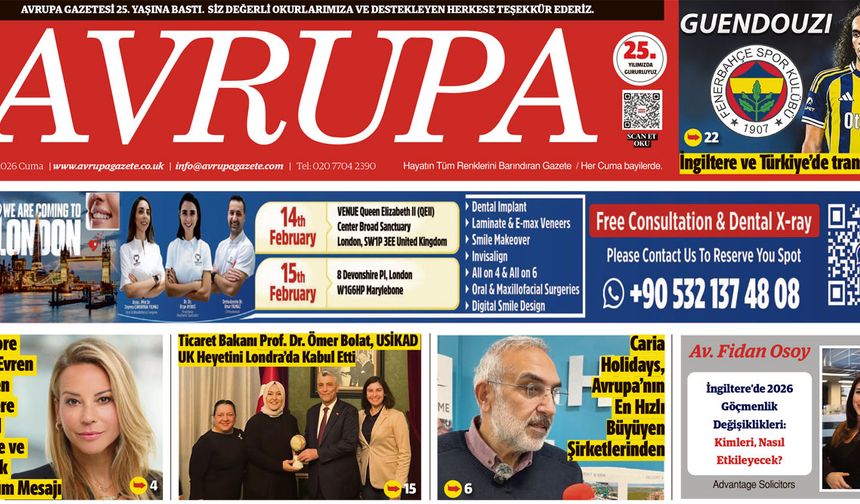 Avrupa Gazete, İngiltere, 9 Ocak 2026 Baskısı